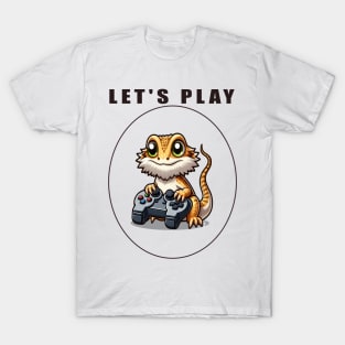 Bearded Dragon Dad Video Game T-Shirt